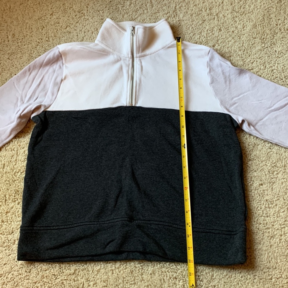 Euc J. Crew Factory Quarter Zip Color Block Sweat… - image 3